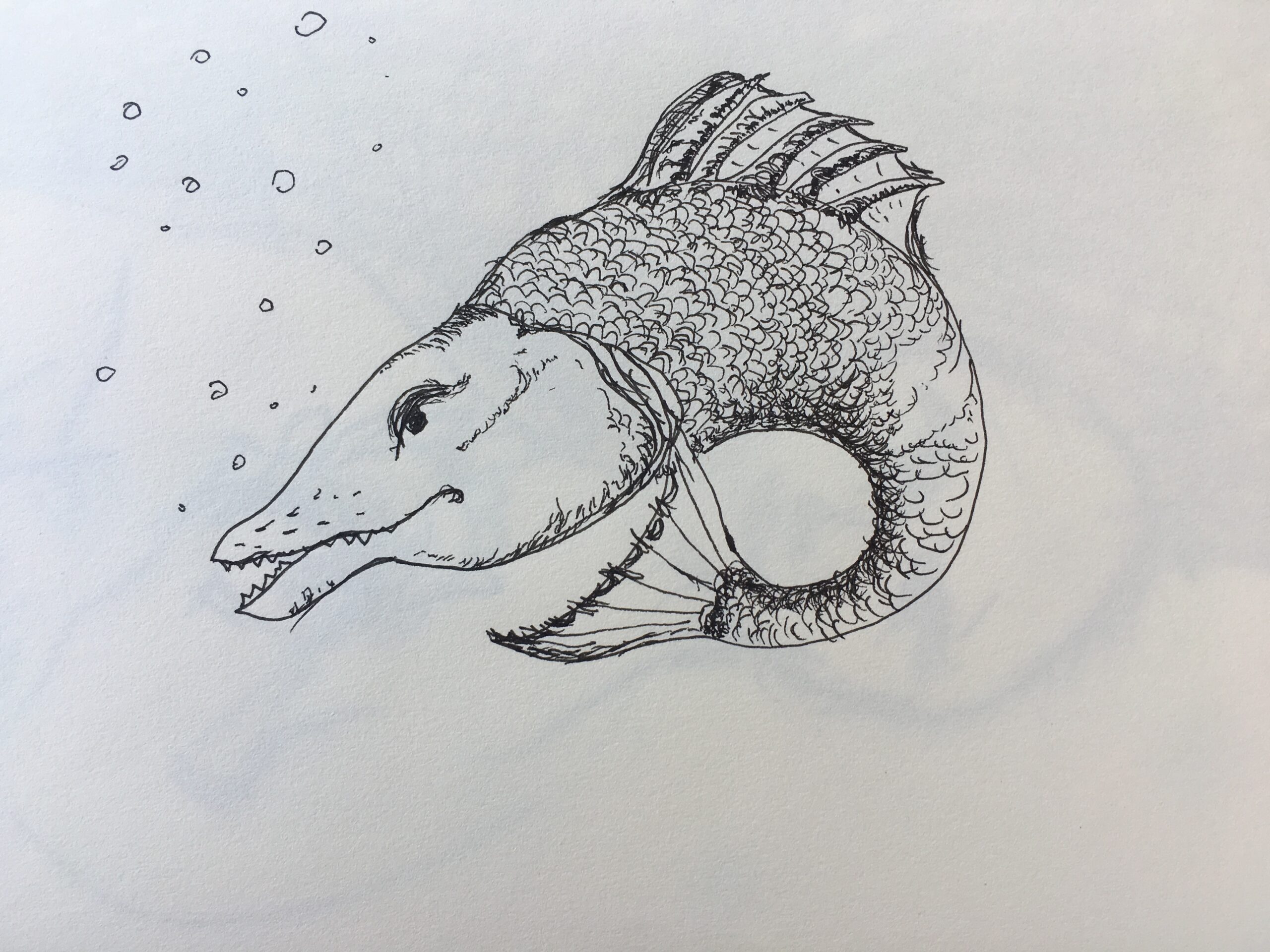 through the water, bubbles fly, they fly.