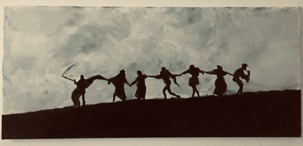 Oil on canvas, Choreography of Departure