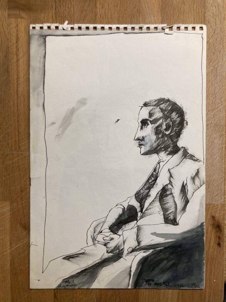 Drawing based on a photograph by Man Ray, Duchamp